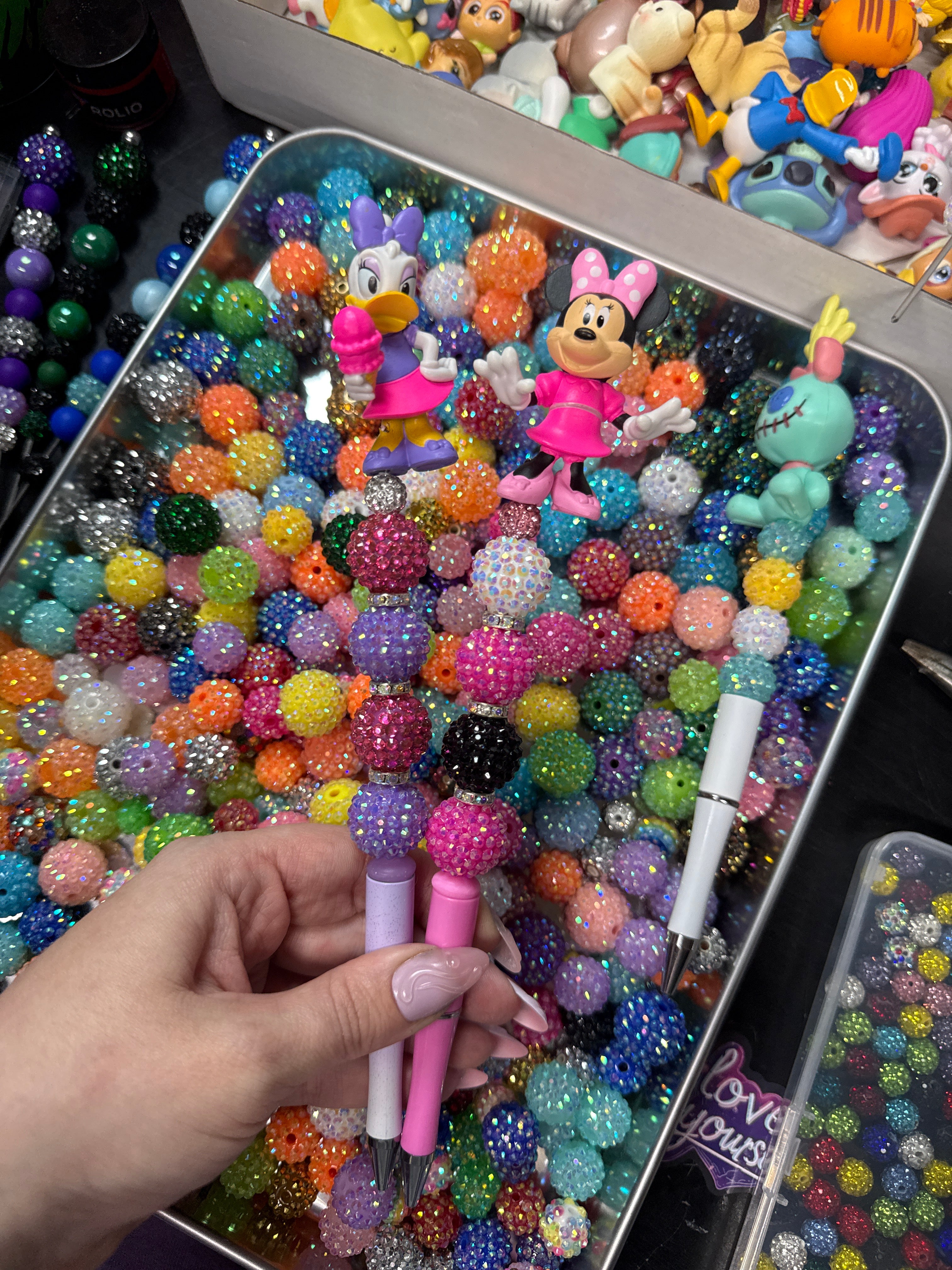 Extended Fancy Custom Beaded Pen